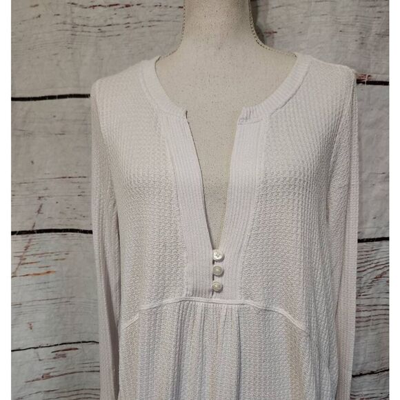 Free People Olivia Oversized Waffle Top Size Small - Picture 6 of 9